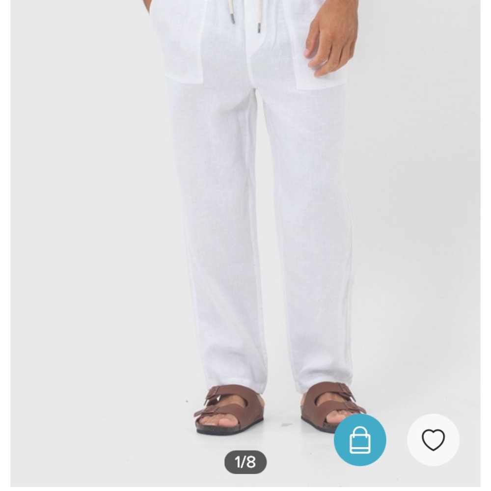St. Tropez White Joggers for Men